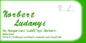 norbert ludanyi business card